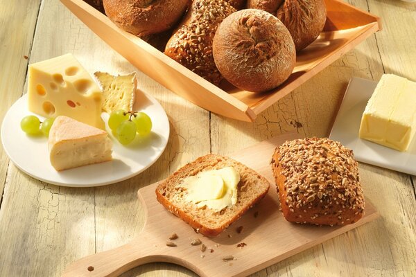 Fresh buns with sesame seeds