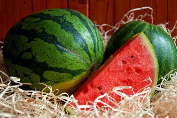 The juiciness of sweet watermelon, as a reminder of summer