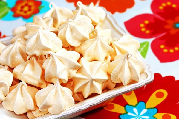 Sweet cream cookies on a tray