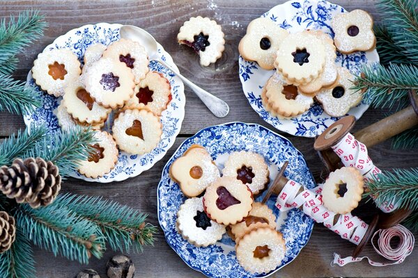 Wintergeschichte des Backens mit Marmelade