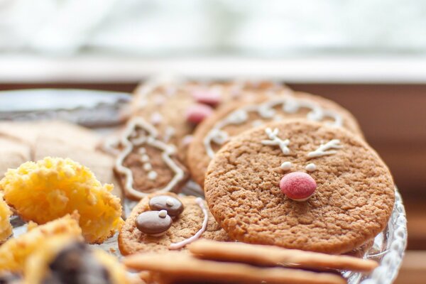 Biscotti dolci sul tavolo di Capodanno