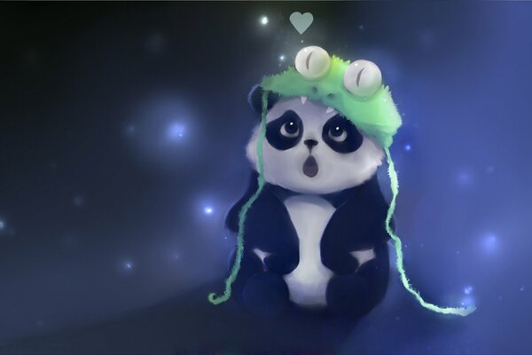 Panda in a hat screensaver for your phone