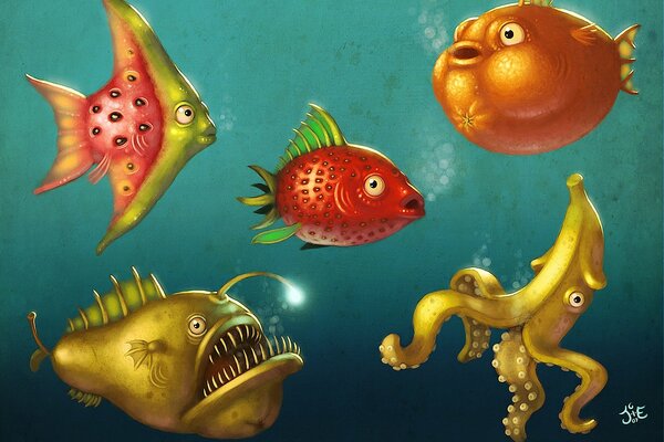 5 рыб похожих на фрукты в подводном мире