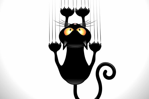 Le chat noir s accroche à la vie