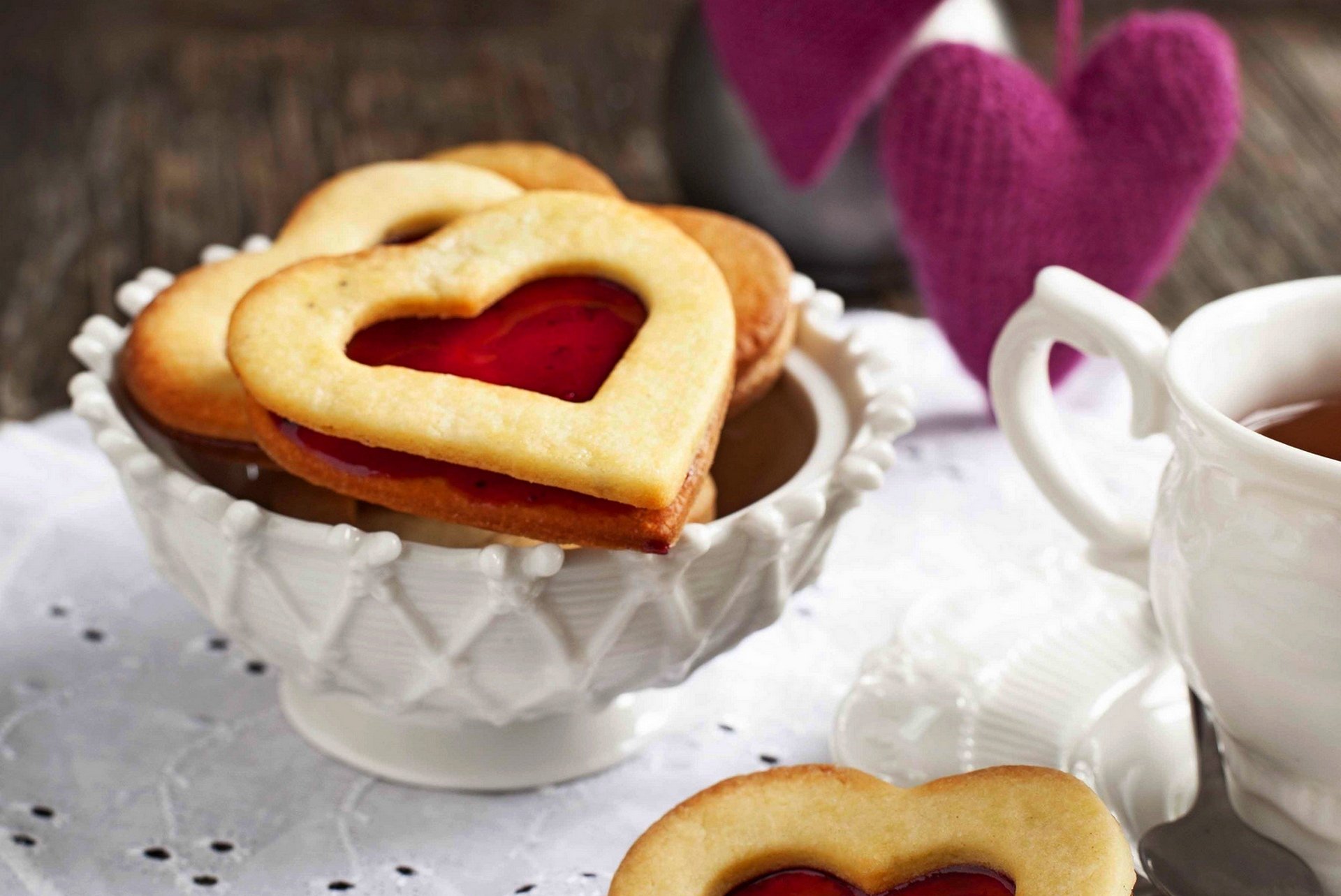 postre dulce comida taza té galletas corazón amor vacaciones comida ocio té