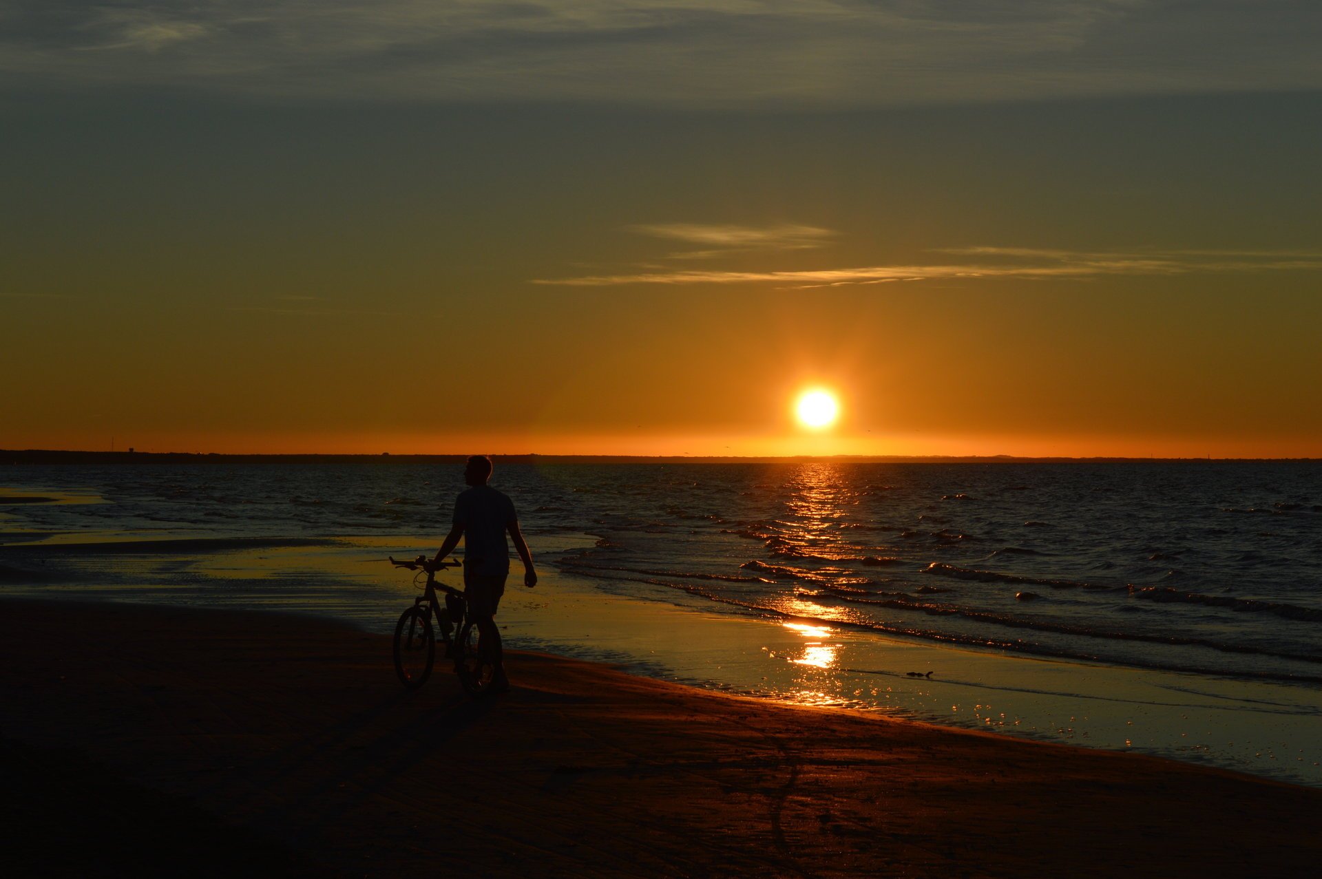 mer été coucher de soleil