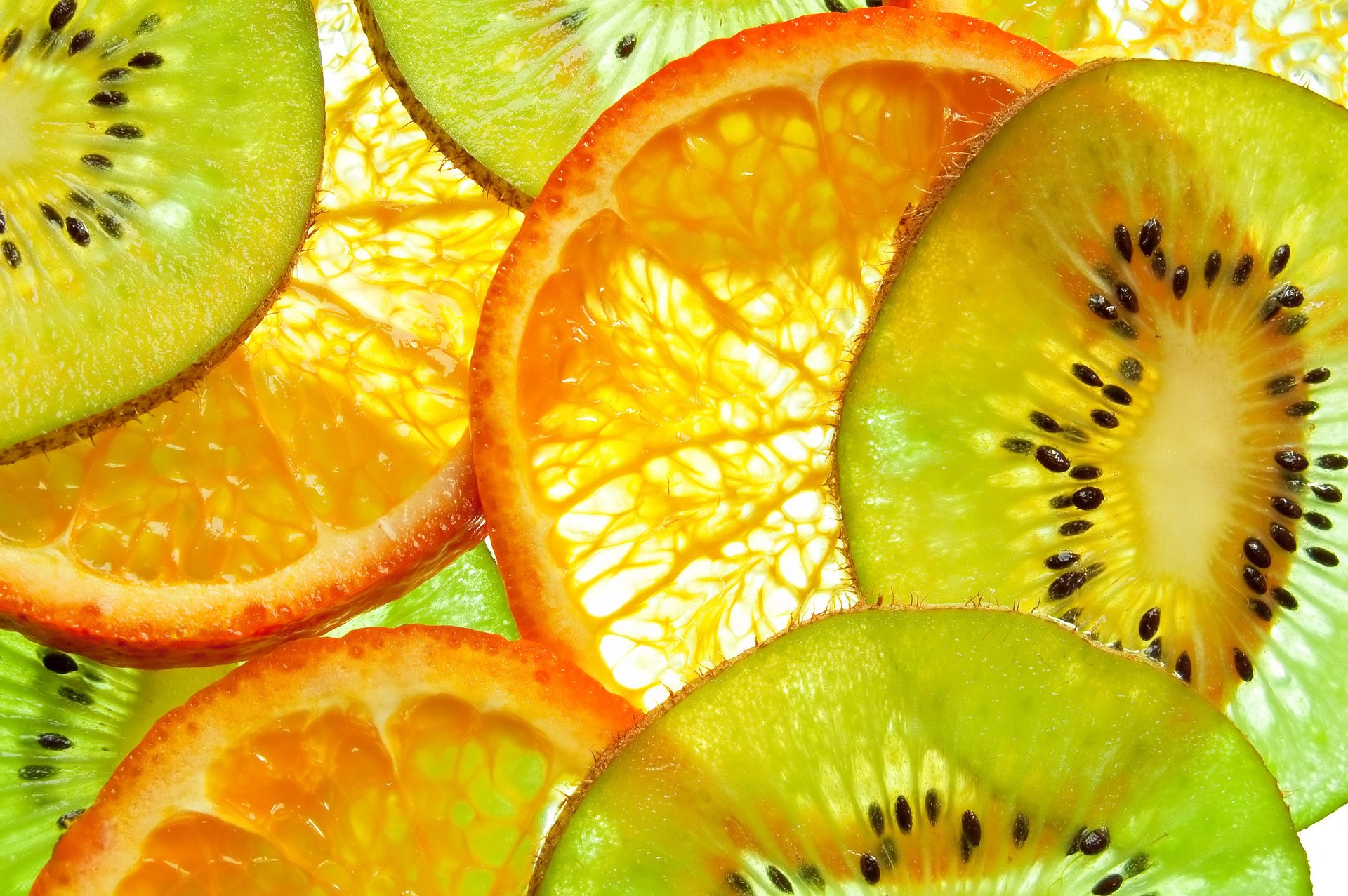 fruits kiwi orange