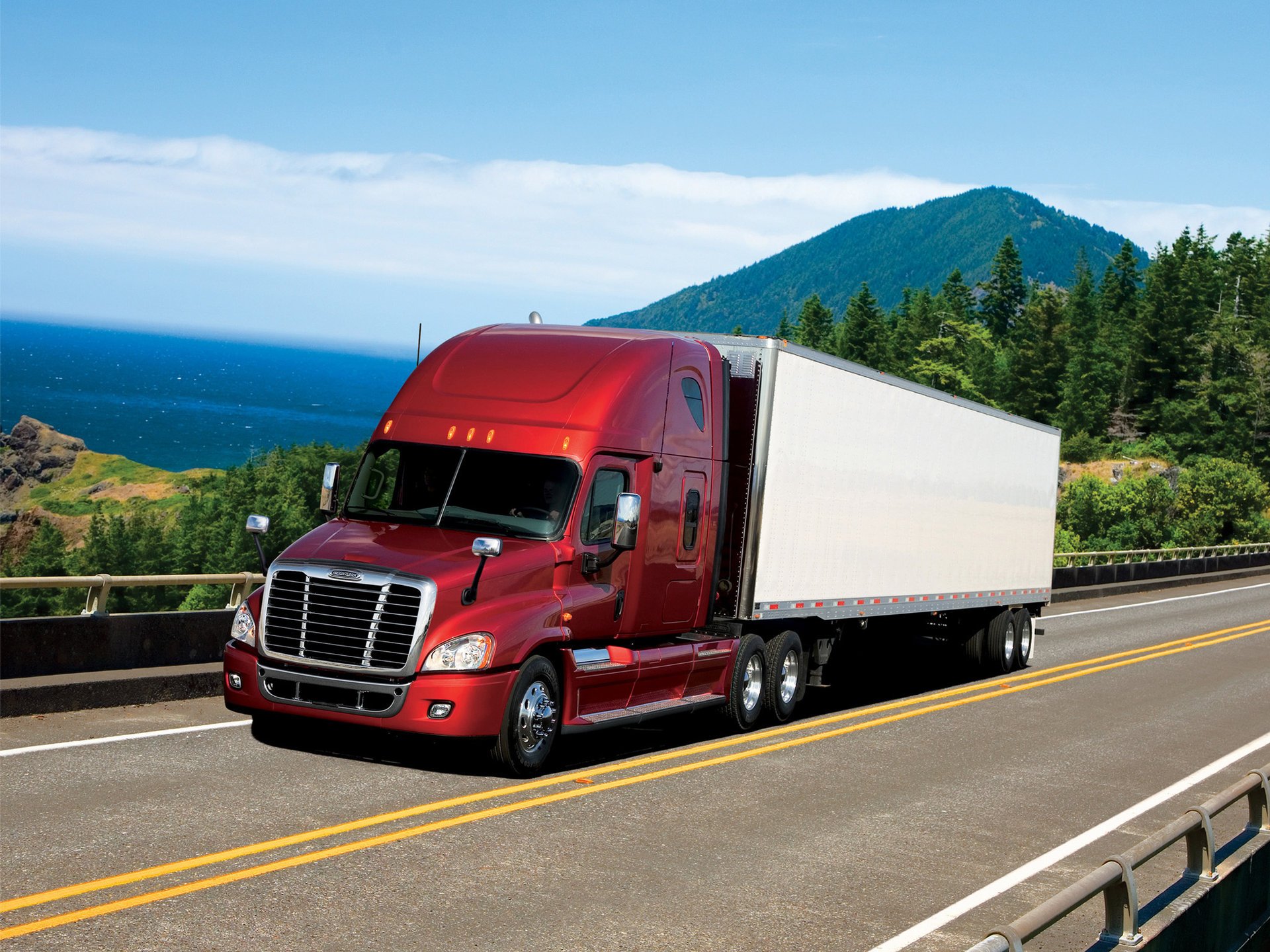 freightliner camion trattore strada camion stati uniti velocità pista