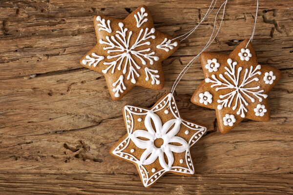 Christmas cookies in the shape of a star