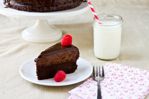 Pastel de chocolate milagro y leche. Tara