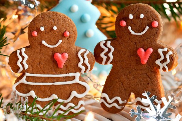 Noël deux biscuits au gingembre