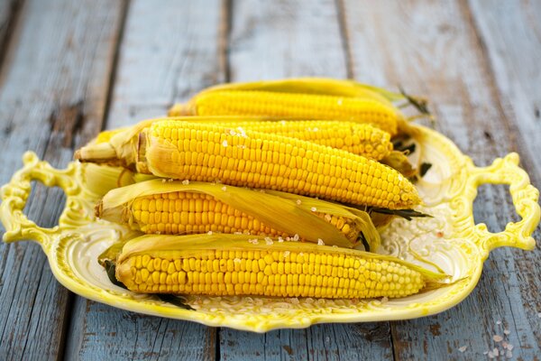 A plate of corn in a widescreen screen