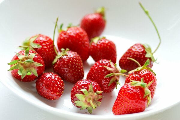 Fresh and delicious strawberries on a plate