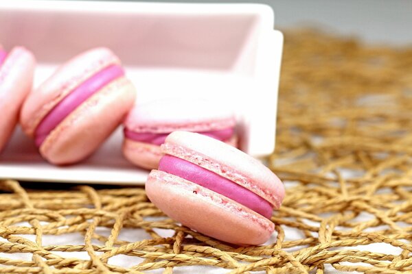 Widescreen wallpaper. Pink Macaroon