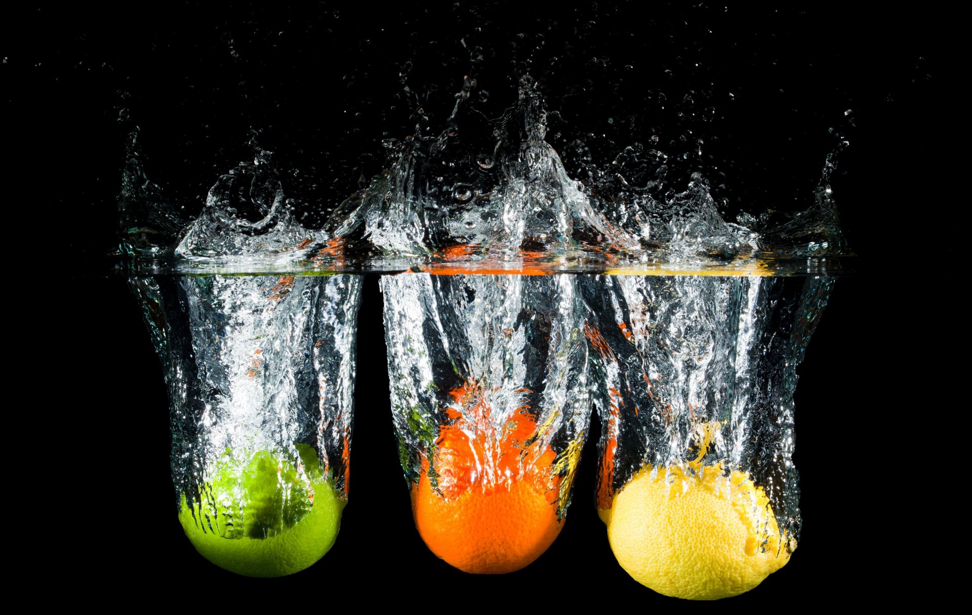 hintergrund eintauchen wasser tropfen spritzer zitrusfrucht zitrone orange