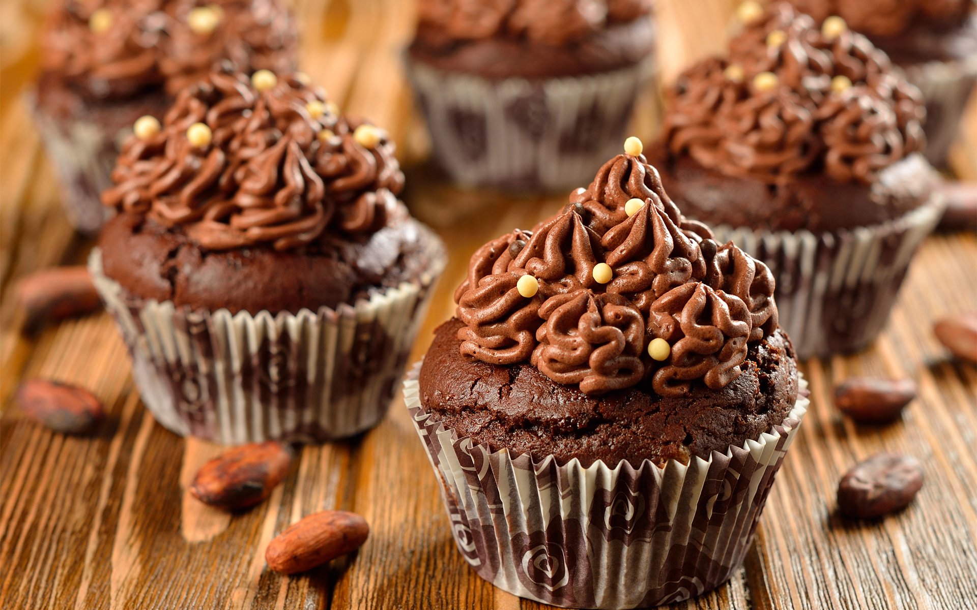 cupcakes cioccolato crema dolce fave di cacao