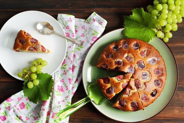 Muffinkuchen mit Trauben