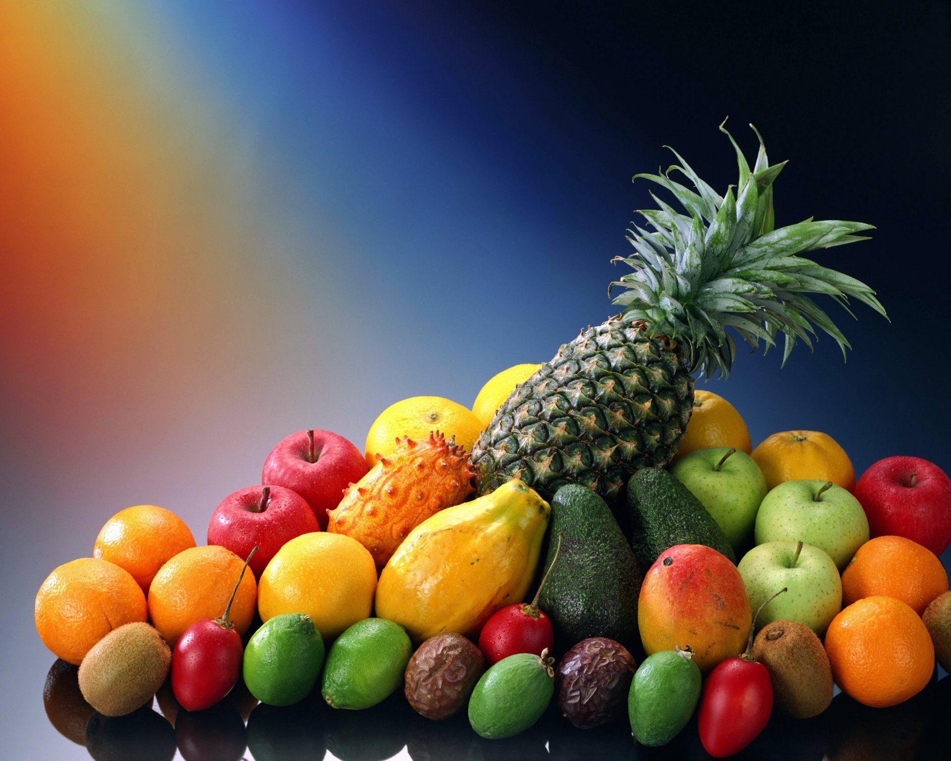 background exotic fruit fruits pineapple orange apples lemon lima walnut