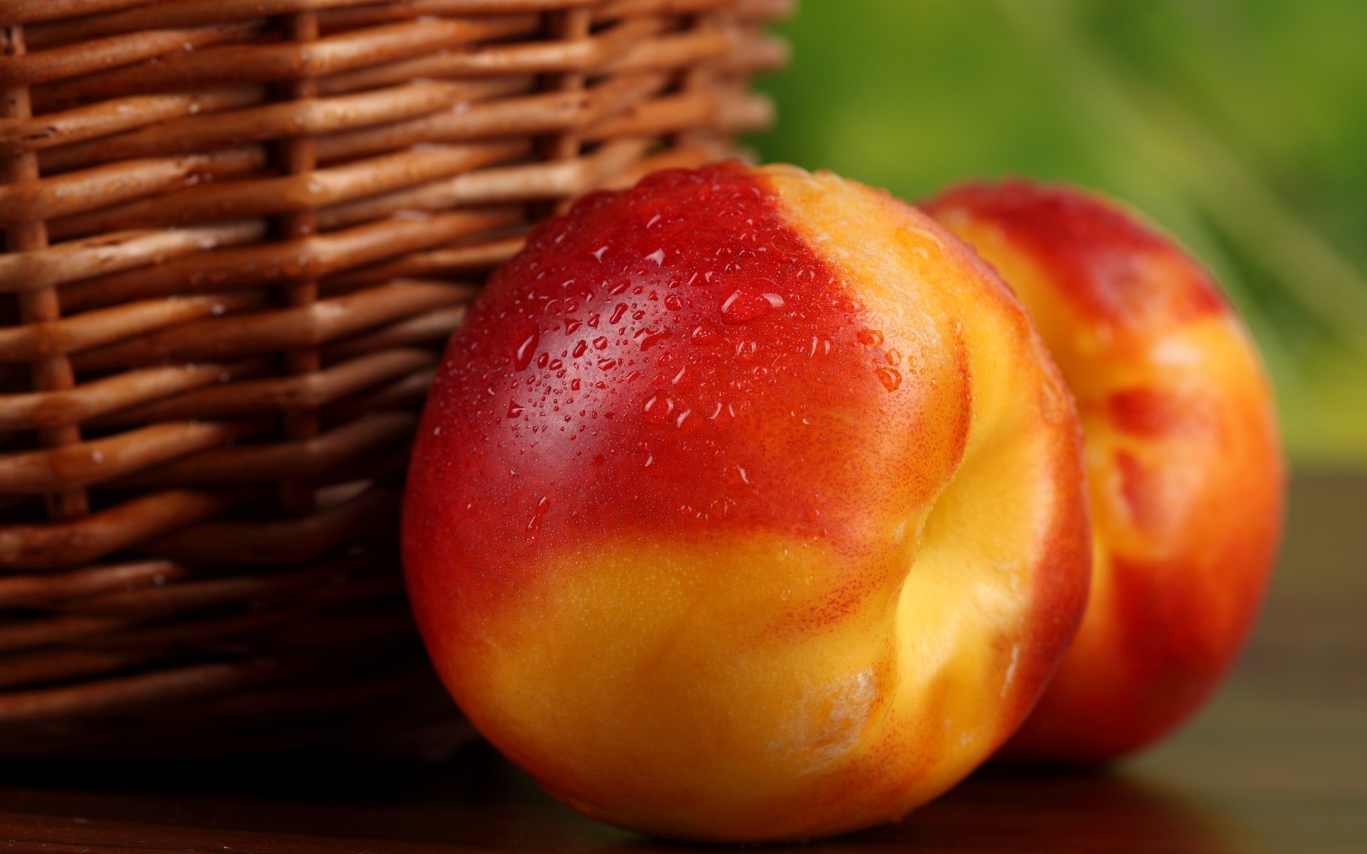 pêches nectarine fruits panier