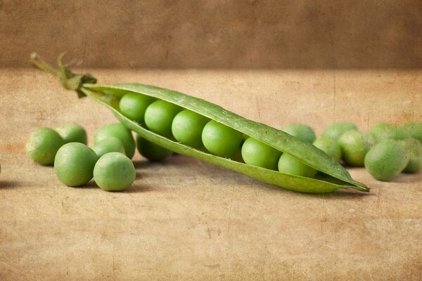 Vaina de guisantes verdes de cerca