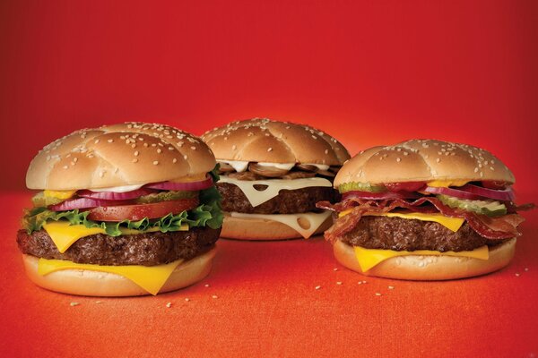 Fast food. Fragrant cheeseburger