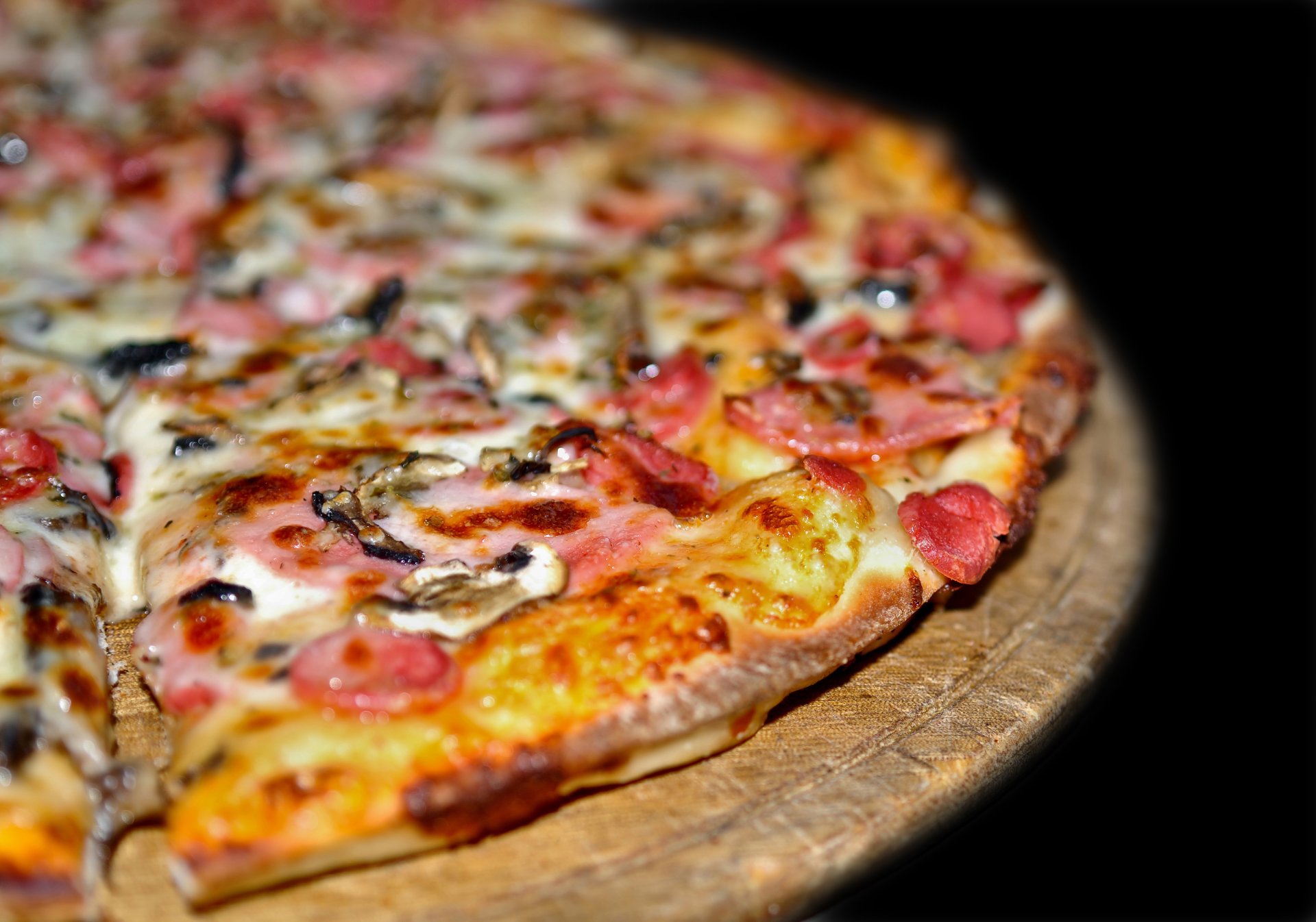 comida comida delicioso abundante pizza macro