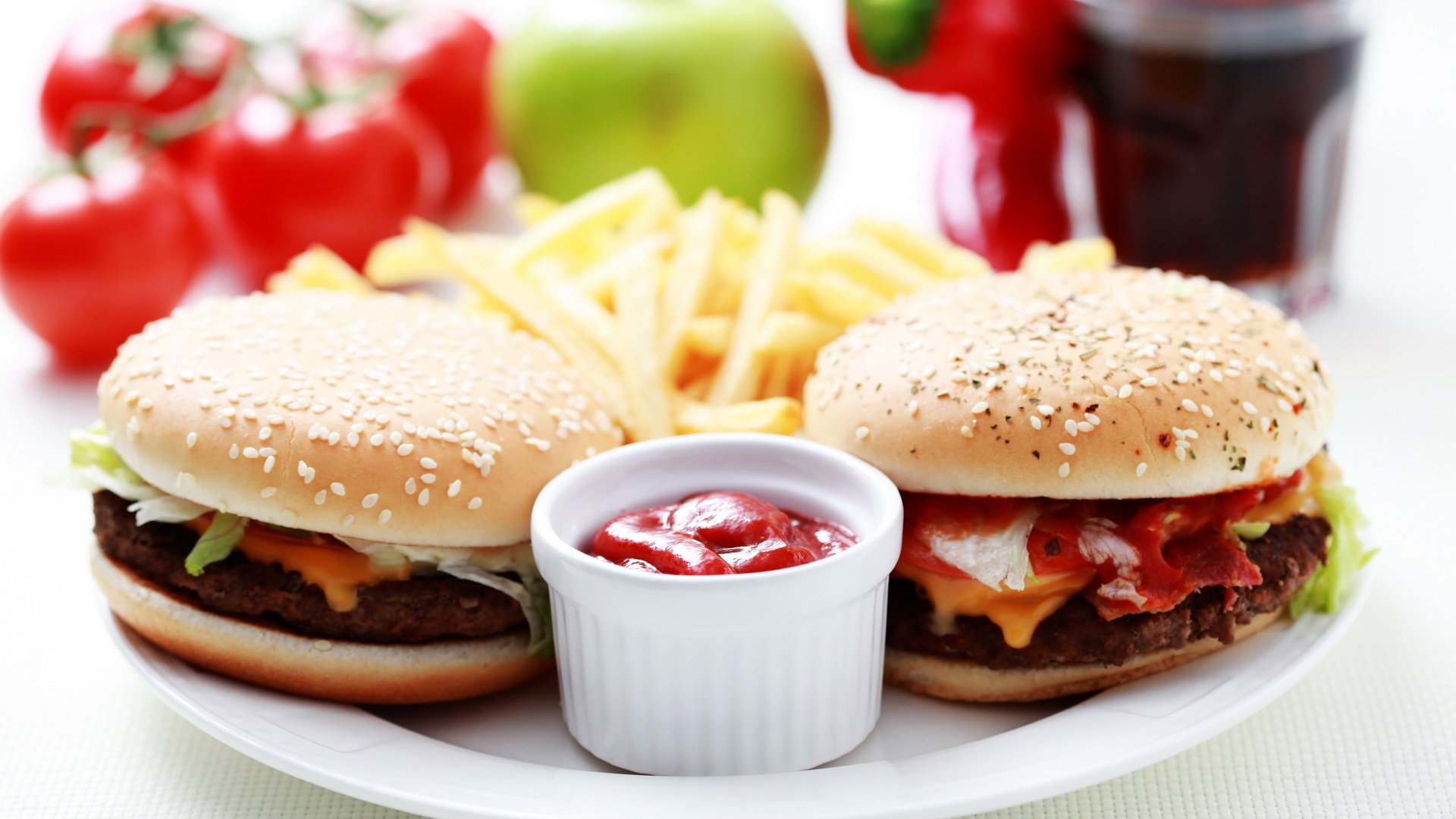 burgers sauce french frie
