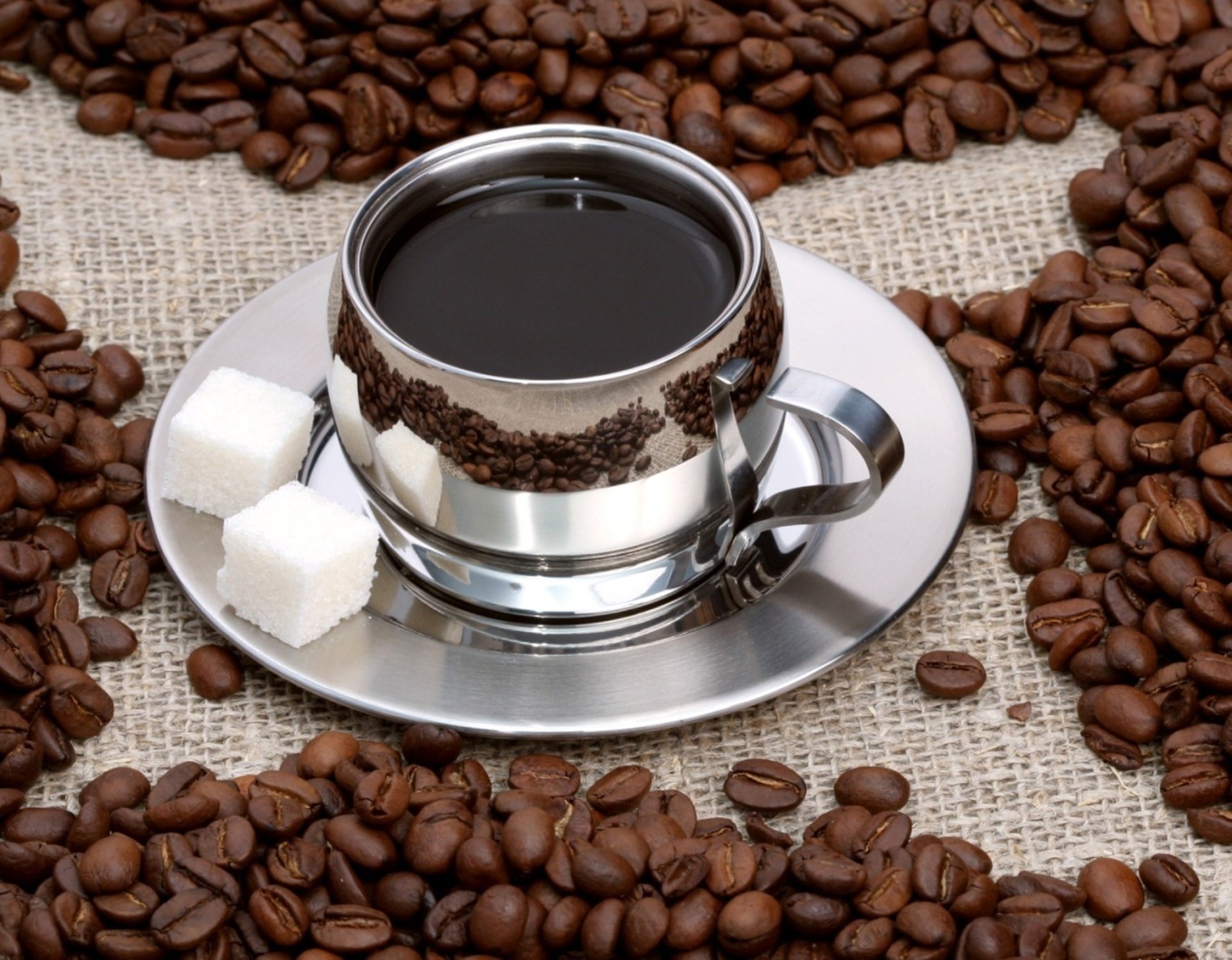 coffee and sugar in the cup