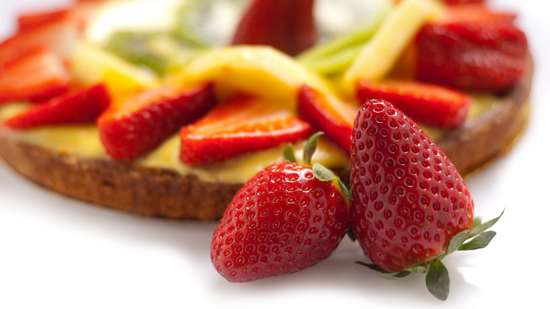 cibo torta di fragole dolce da dessert cibo torta 1920x1080