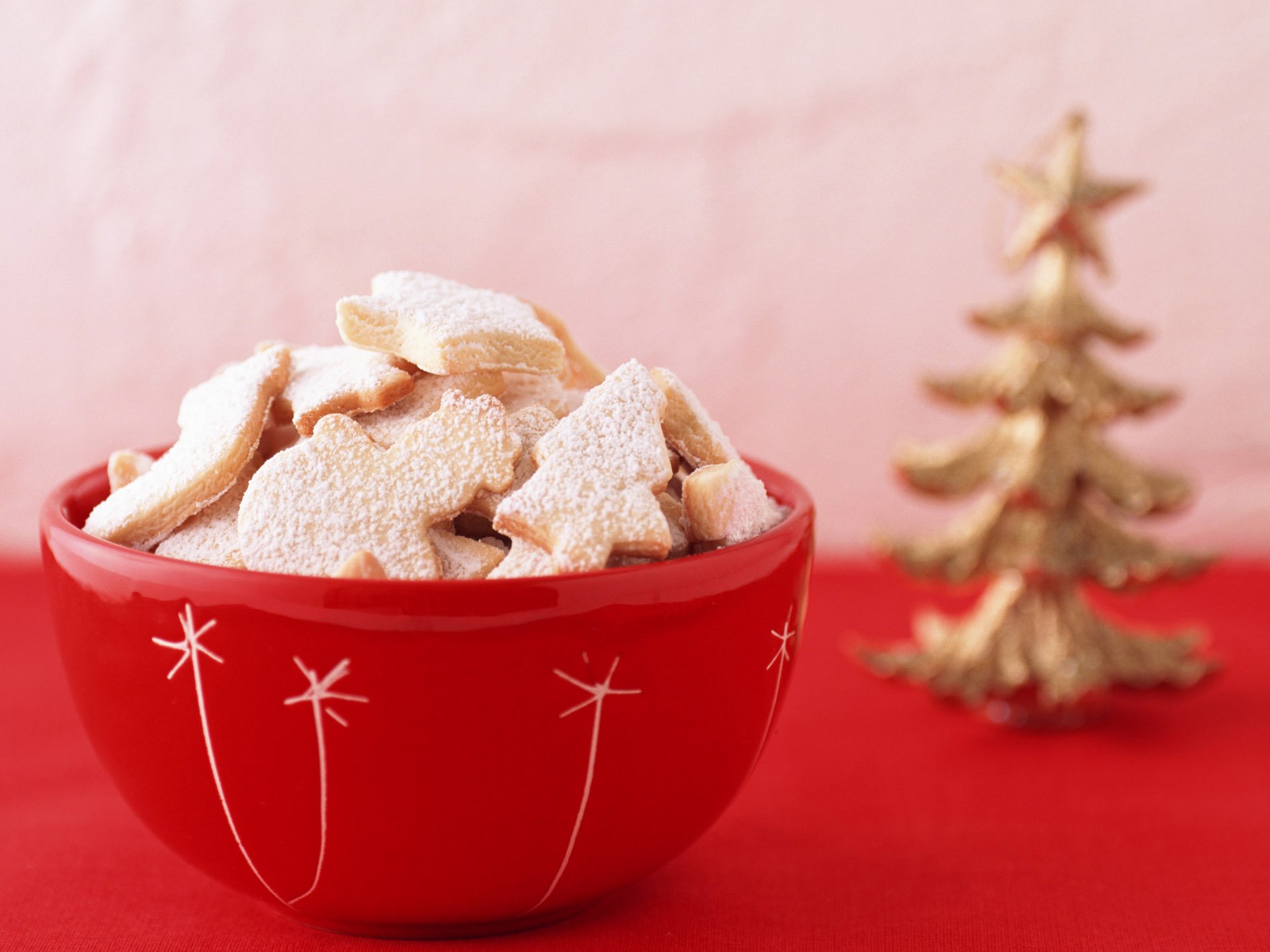 biscuit vase arbre de noël rouge vacances nouvel an friandises doux gros plan