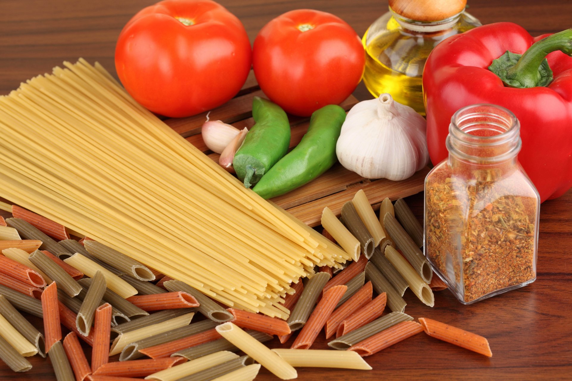 pimienta fideos comida del estudiante tomate ajo