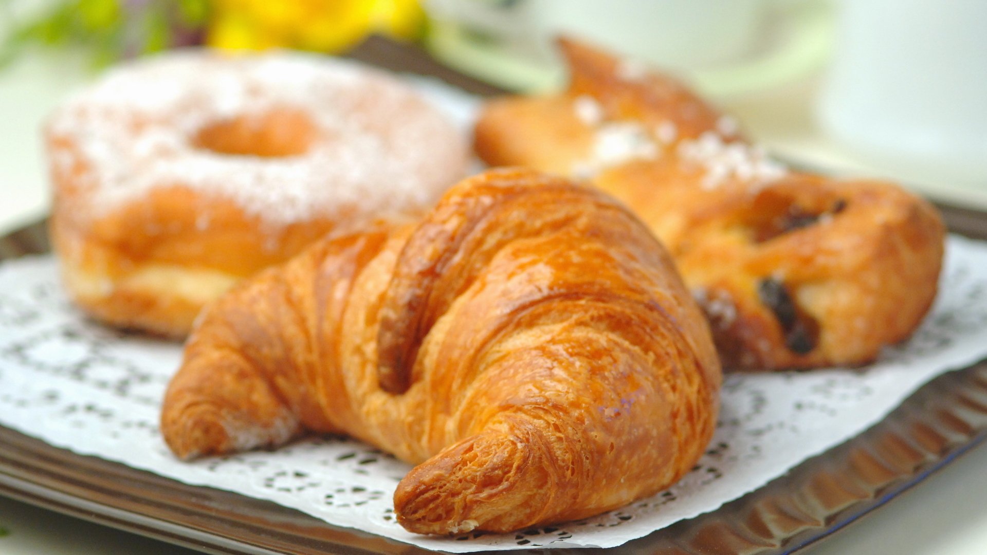 comida dulce postre bagel croissant.donut alimentos donut 1920x1080
