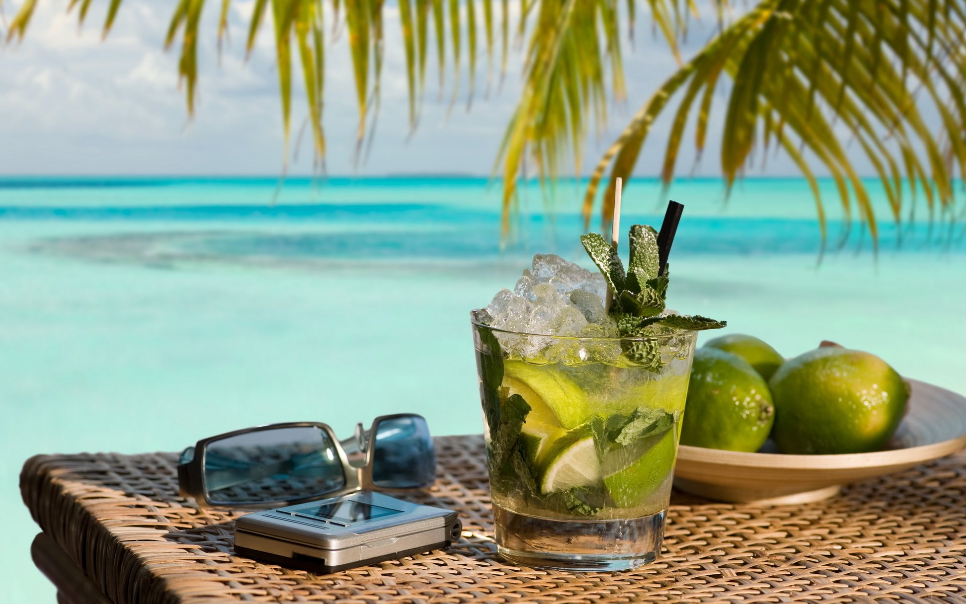 mojito boisson cocktail nature océan eau citron vert boire chaux