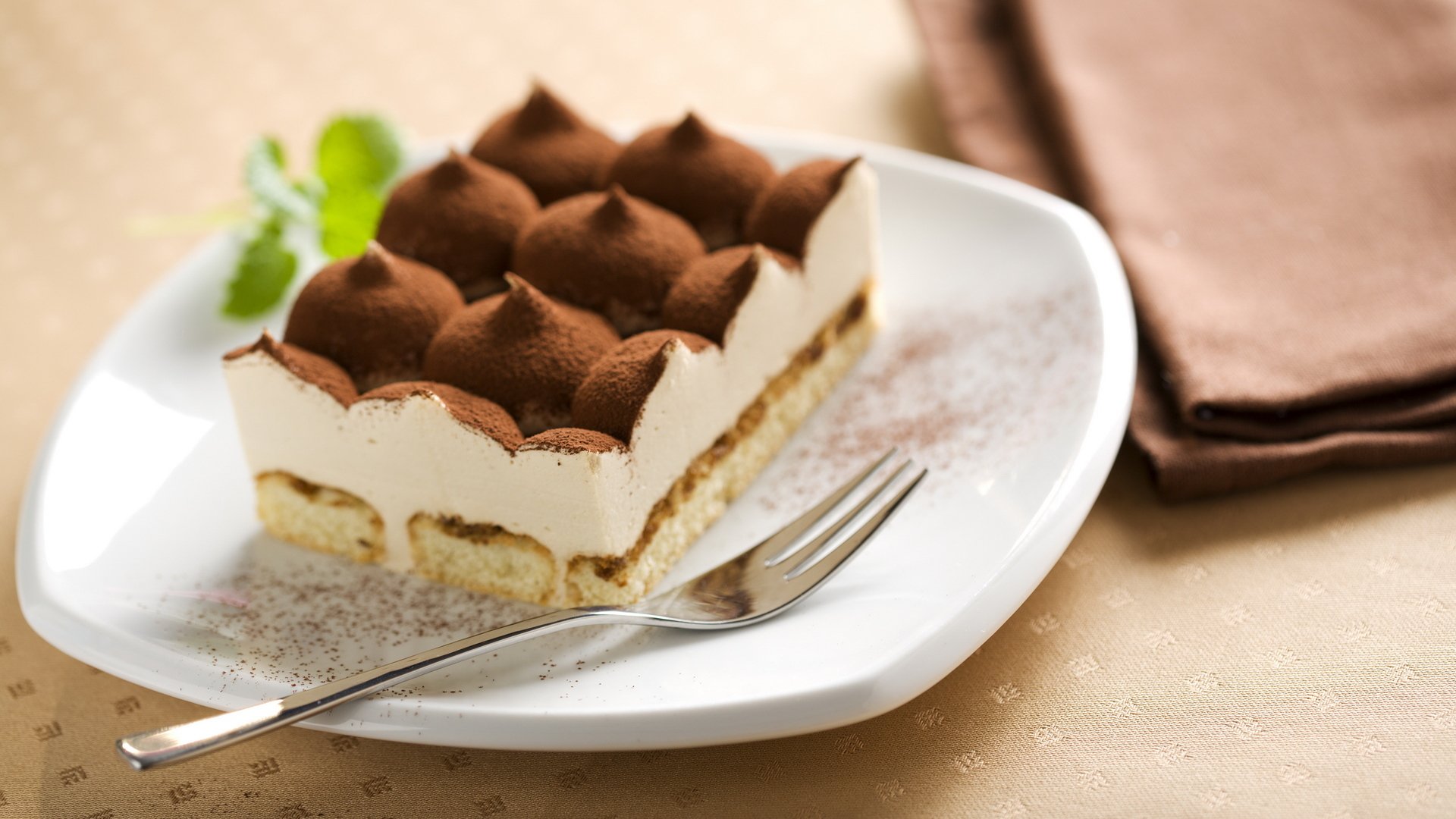 cake food dessert sweet cocoa cream plate fork cake food sweets plates 1920x1080