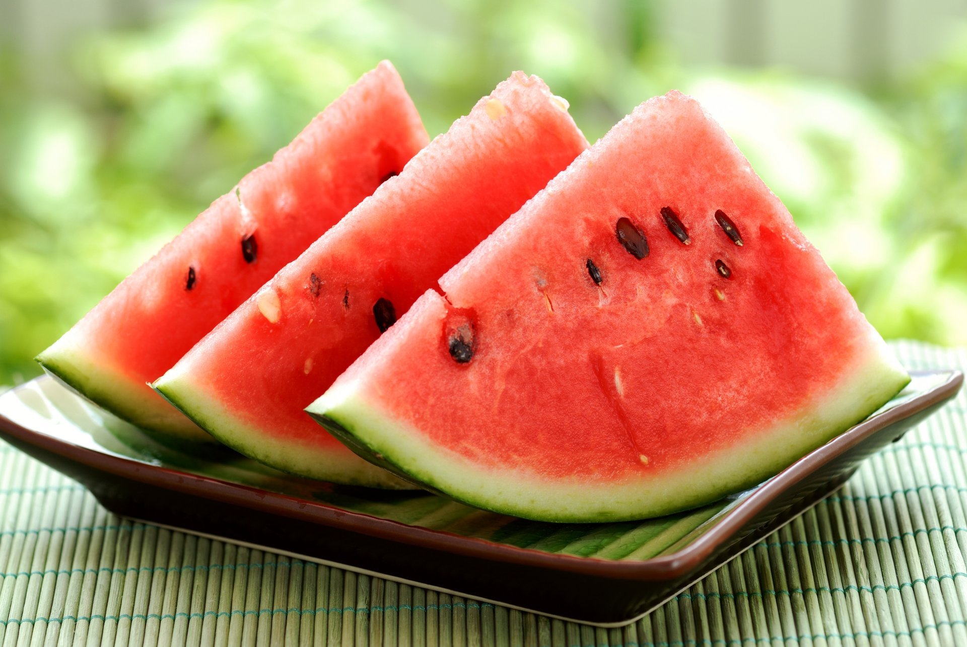 wassermelone sommer teller scheiben