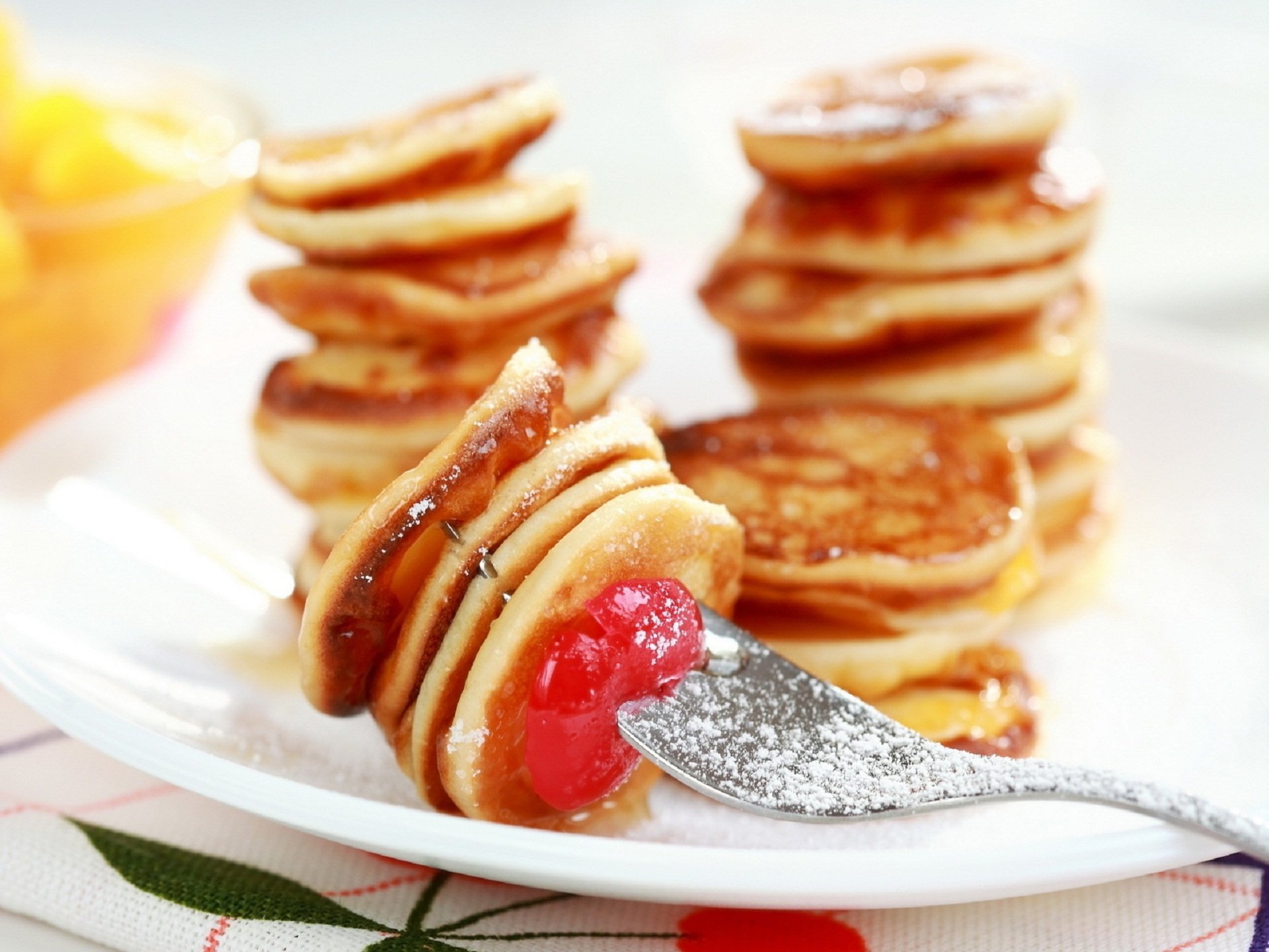 backwaren pfannkuchen gabel beeren