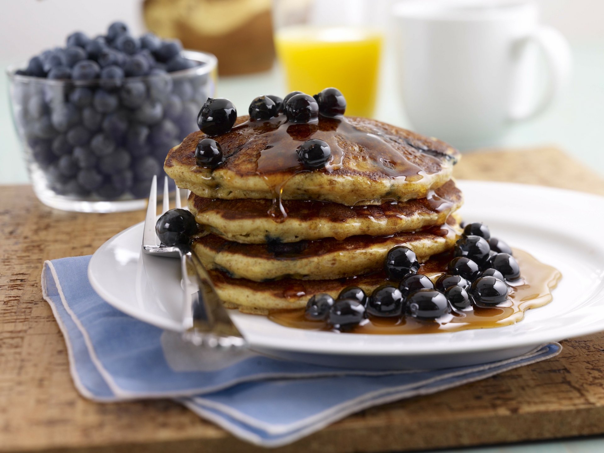 pancakes pancakes pancakes honey blueberries berrie