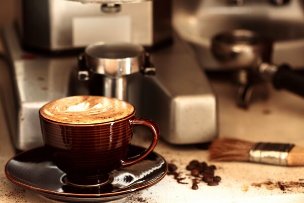 Tasse de café du matin parfumé