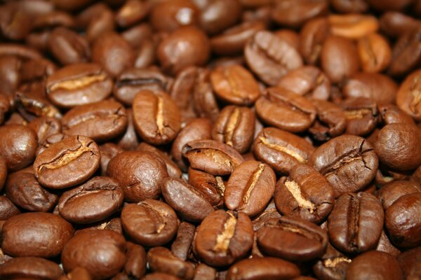 Foto di chicchi di caffè tostati