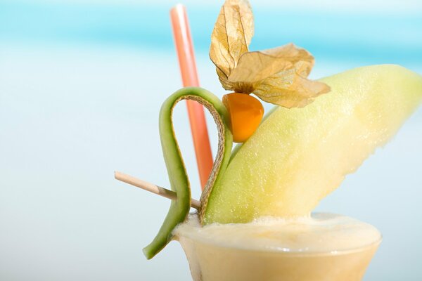 Cocktail de melon dans un verre