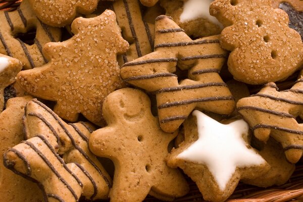 Galletas en forma de estrella, hombrecito