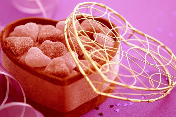 Gelatine di gelatina a forma di cuore