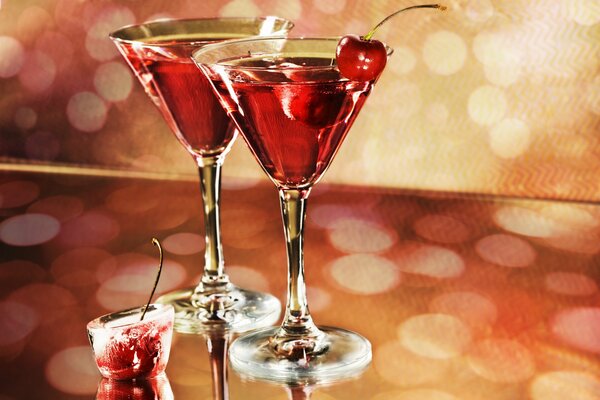 Martini glasses for the holiday