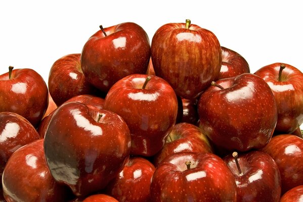 Foto de la dispersión de manzanas rojas