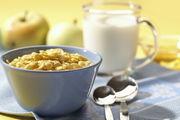 El mejor Desayuno con cereales y leche