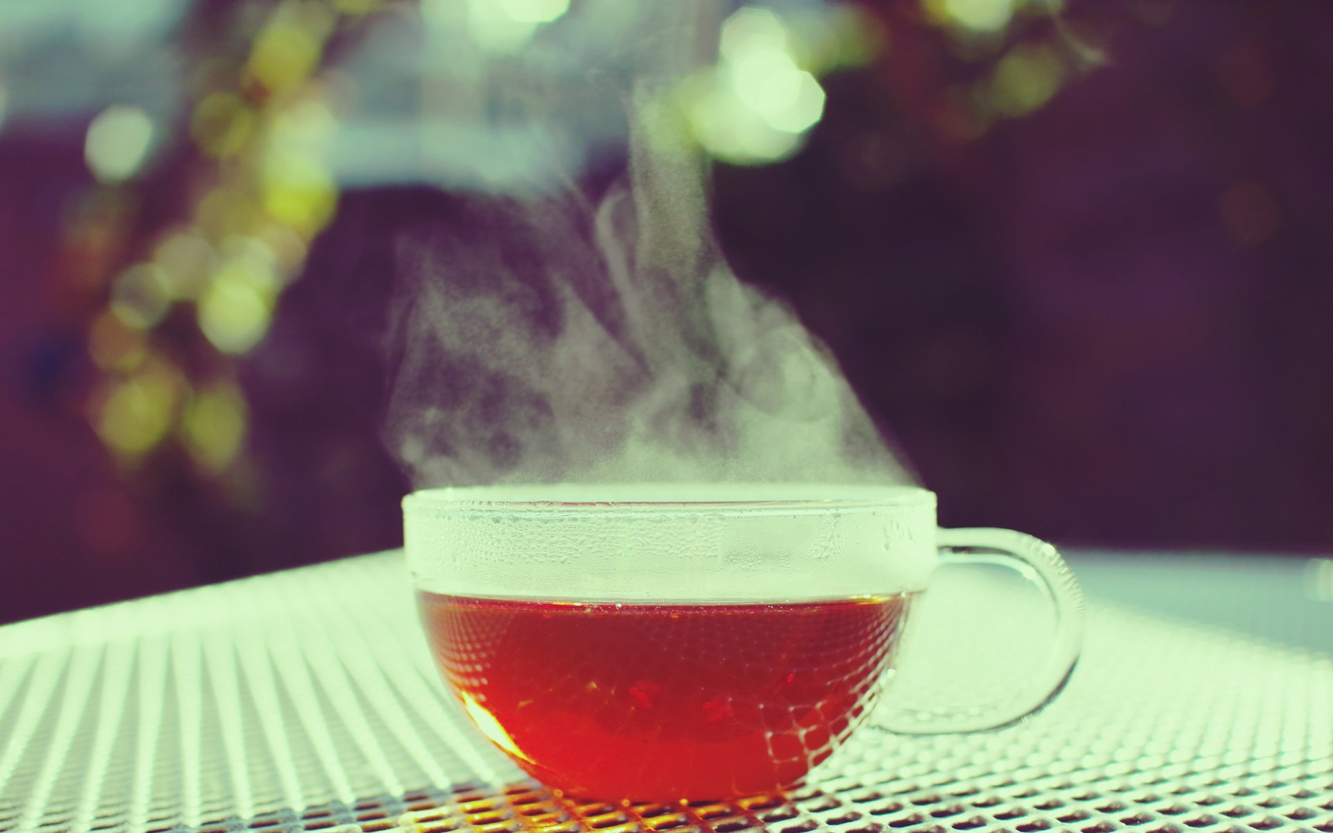 foto di elaborazione di colore tavolo tazza calda tè sfondo carta da parati