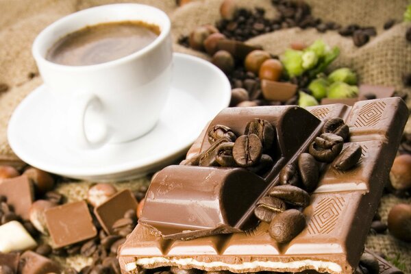 Beautiful background of chocolates