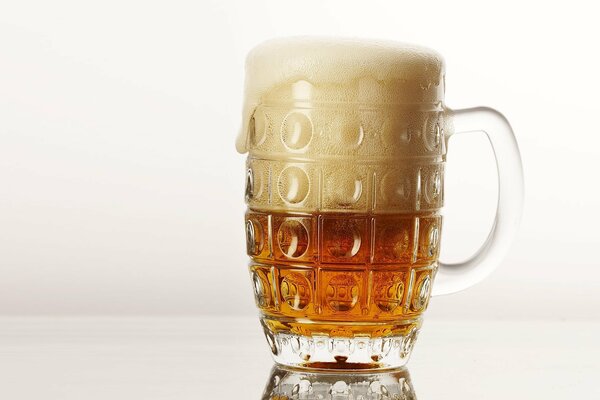 Mug of fresh beer photo