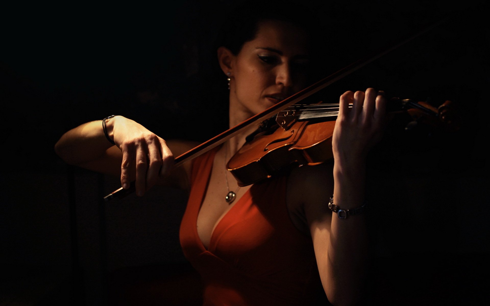 chica violín música