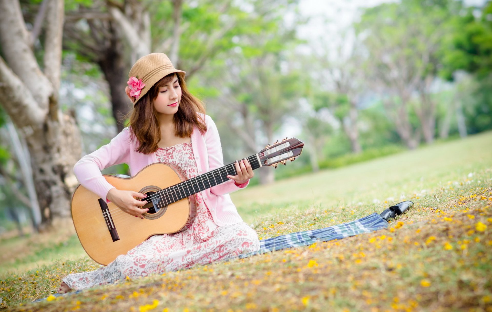 ragazza chitarra musica